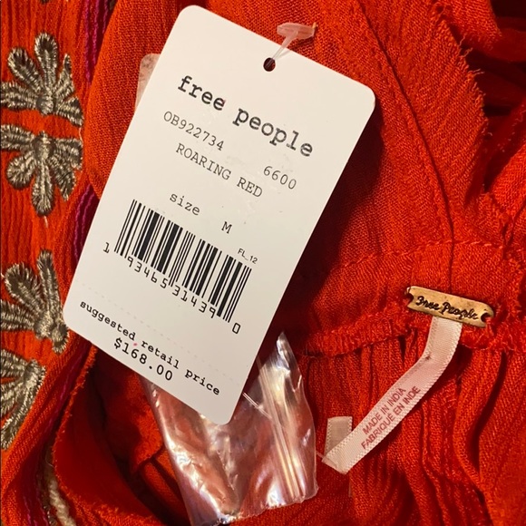 Free People Bali Will Wait For You Red MIDI - Picture 6 of 10